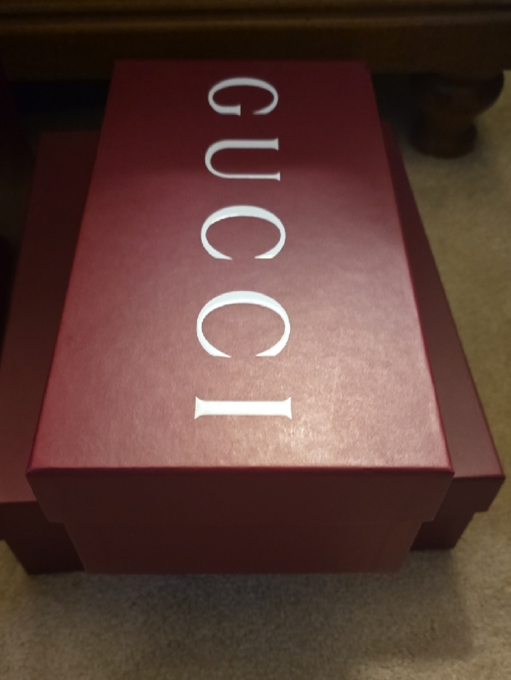 Gucci Wine Red Logo Gift Box and Bag - Picture 5 of 6